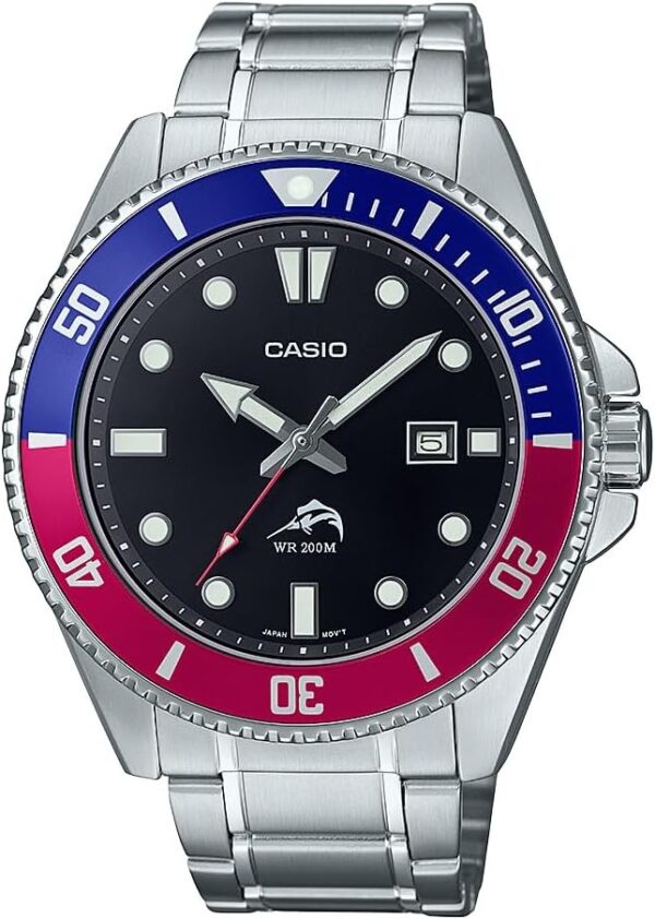 Casio Classic Diver Stainless Steel Watch Date Indicator MDV-106DD-1A2VCF