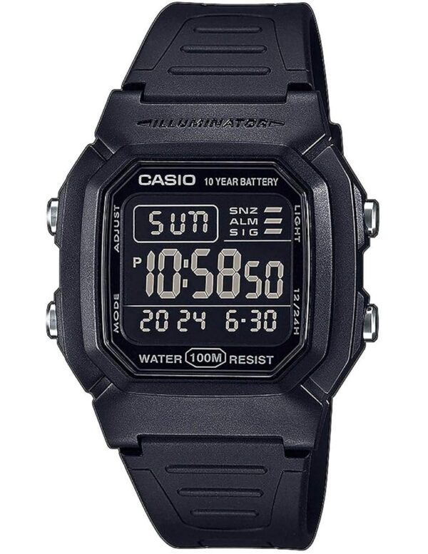 Casio Collection Unisex Digital Watch, Black, Black