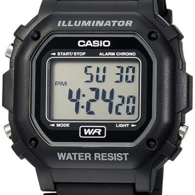 Casio F108WH Series | Men’s Digital Watch | Illuminator | Water Resistant | LED Light | Daily Alarm | 1/100 SEC Stopwatch | 3 Hands (HR, Min, SEC) | Date/Day Display | Daily…