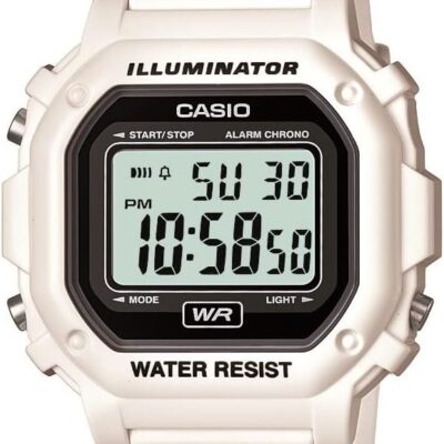 Casio F108WH Series | Men’s Digital Watch | Illuminator | Water Resistant | LED Light | Daily Alarm | 1/100 SEC Stopwatch | 3 Hands (HR, Min, SEC) | Date/Day Display | Daily…