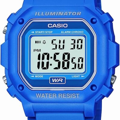 Casio F108WH Series | Men’s Digital Watch | Illuminator | Water Resistant | LED Light | Daily Alarm | 1/100 SEC Stopwatch | 3 Hands (HR, Min, SEC) | Date/Day Display | Daily…