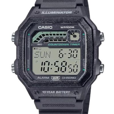 Casio Illuminator 10-Year Battery Countdown Timer Alarm Chronograph Men’s Digital Watch WS1600H-8AV