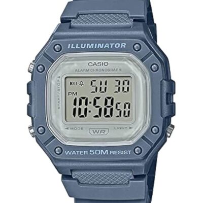 Casio Illuminator Alarm Chronograph Digital Sport Watch (Model W218HC-2AV) (Blue)