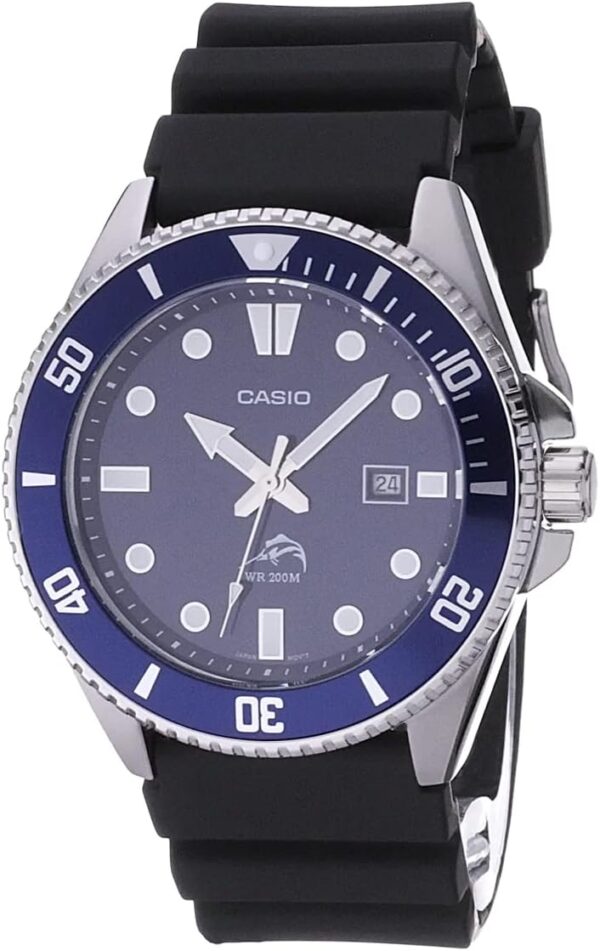 Casio MDV-106B-2AVCF Blue Dive Watch with Black Resin Strap