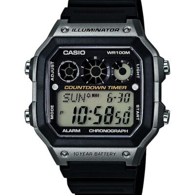 Casio Men’s AE-1300WH-8AVCF Illuminator Digital Display Quartz Black Watch