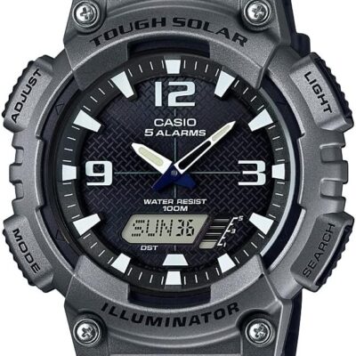 Casio Men’s AQ-S810W-1A4VCF Tough Solar Analog Display Quartz Black Watch