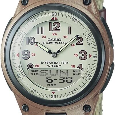 Casio Men’s AW80V-5BV World Time DataBank 10-Year-Battery Watch