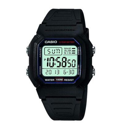 Casio Men’s Classic W800H-1AV Sport Watch with Black Resin Band