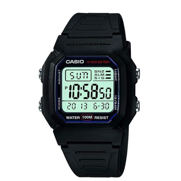 Casio Men's Classic W800H-1AV Sport Watch with Black Resin Band