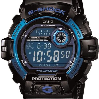 Casio Men’s G8900A-1CR G-Shock Black and Blue Resin Digital Sport Watch