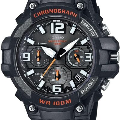 Casio Men’s MCW100H Heavy Duty Design Watch, Black/Orange