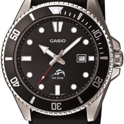 Casio Men’s MDV106-1AV 200 M WR Black Dive Watch (MDV106-1A)