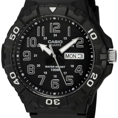 Casio Men’s MRW-210H-1AVCF Diver Style Analog Display Quartz Black Watch