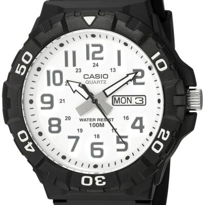 Casio Men’s MRW-210H-7AVCF Diver Style Analog Display Quartz Black Watch