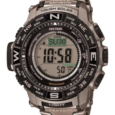 Casio Men’s Pro Trek PRW-3500T-7CR Tough Solar Triple Sensor Digital Sport Watch