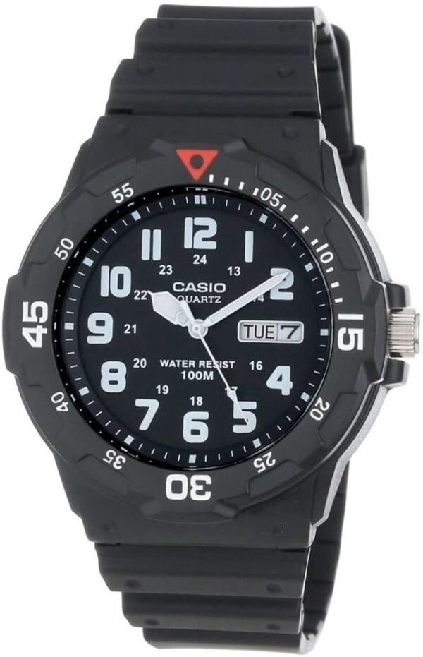 Casio Men's Quartz Day-Date Indicator Black Resin Dive Watch (Model: MRW200H-1BV)