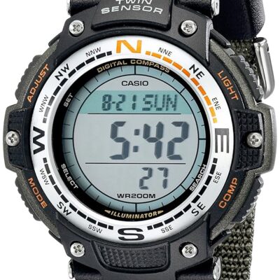 Casio Men’s SGW100B-3V Digital Compass Twin Sensor Sport Watch