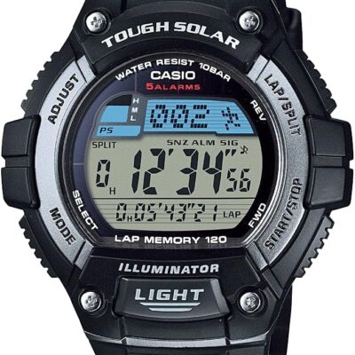 Casio Men’s WS220-1A Solar Runner Tough Solar Multi-Function Runner Watch