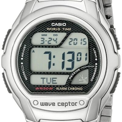 Casio Men’s WV58A-1AVCR Waveceptor Black Resin Band Digital Watch