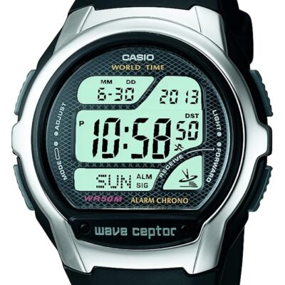 Casio Men’s WV58A-1AVCR Waveceptor Black Resin Band Digital Watch