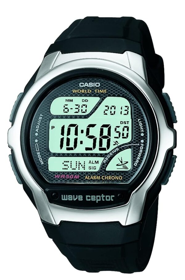 Casio Men's WV58A-1AVCR Waveceptor Black Resin Band Digital Watch