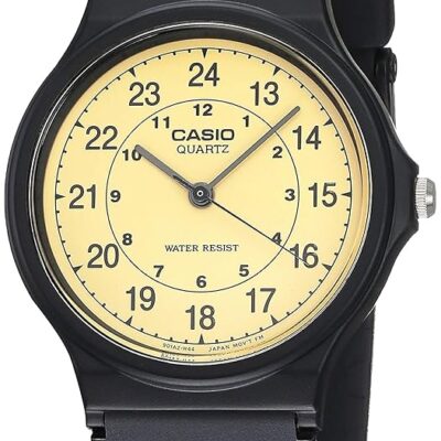 Casio MQ24 Vintage Series | Quartz Analog Watch for Men | Gold/Black | Water Resistant | Resin Case | Resin Band | Resin Glass | Three Hand Analog (HR, Min, SEC) | Classic…