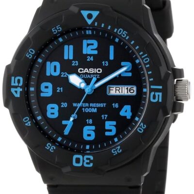 Casio Unisex MRW200H-2BV Neo-Display Black Resin Watch