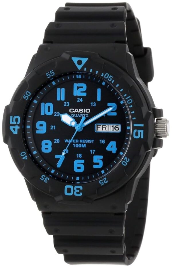 Casio Unisex MRW200H-2BV Neo-Display Black Resin Watch