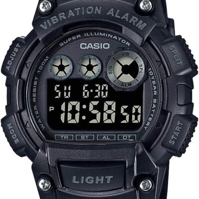 Casio Vibration Alarm Super Illuminator Stop Watch W735H-1BV