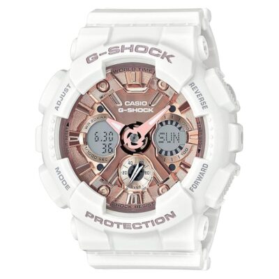 Casio Women’s GMS-S120MF-7A2CR G Shock Analog-Digital Display Quartz White Watch