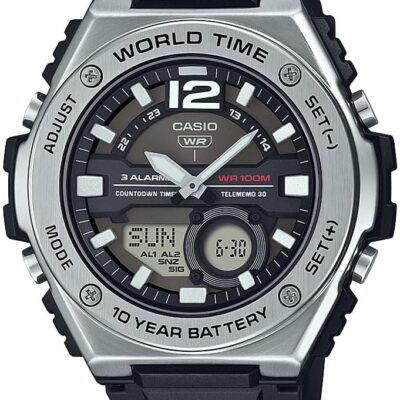 Casio World Time 10-Year Battery Ana-Digital Chronograph Watch MWQ-100-1AV