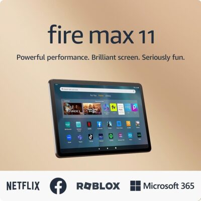 Certified Refurbished Amazon Fire Max 11 tablet, vivid 11” display, all-in-one for streaming, reading, and gaming, 14-hour battery life, optional stylus and keyboard, 64 GB, Gray