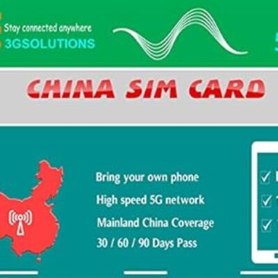 China Unicom Sim Card 5G Network 60 Days 60GB Data, 600 Minutes Talk Plus 600 Texts