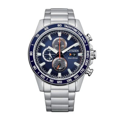 Citizen Men’s Sport Casual Brycen Eco-Drive Chronograph Stainless Steel Watch, 12/24 Hour Time, Date, Tachymeter, 100 Meters Water Resistant, Spherical Mineral Crystal, Weekender