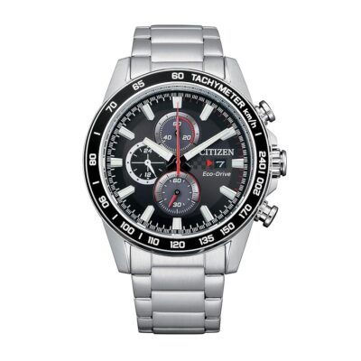 Citizen Men’s Sport Casual Brycen Eco-Drive Chronograph Stainless Steel Watch, 12/24 Hour Time, Date, Tachymeter, 100 Meters Water Resistant, Spherical Mineral Crystal, Weekender