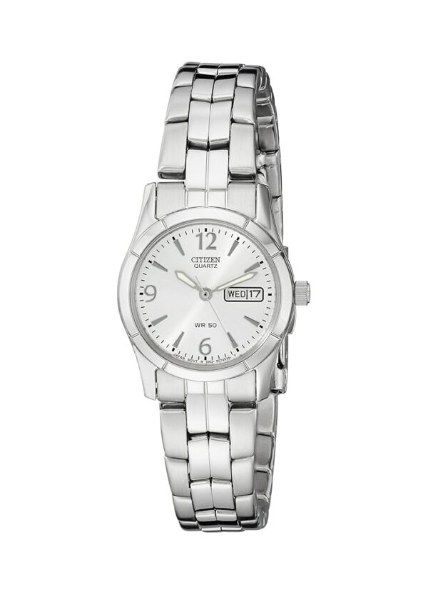 Citizen Quartz Womens Watch, Stainless Steel, Classic, Silver-Tone (Model: EQ0540-57A)