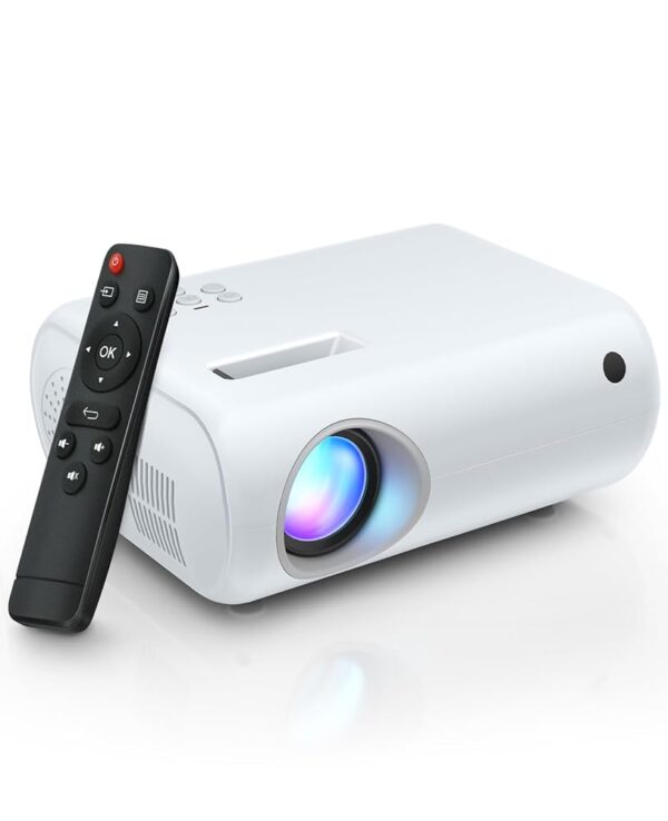 CLOKOWE Mini Protable Projector - Full HD Movie Projector for kids, Compatible with Smartphone/Fire stick/HDMI/USB/AV, Indoor and Outdoor Use