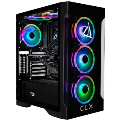 CLX Gaming PC – Intel Core i9 14900KF 3.2GHz, GeForce RTX 4070 Super, 1TB NVMe M.2 SSD, 4TB HDD, 32GB DDR5 RGB Memory, 360mm AIO, WiFi, Windows 11 Home, Black