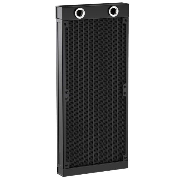 CLYXGS Water Cooling Radiator, 12 Pipe G1/4 Thread Heat Row Radiator 12 Pipe Aluminum Heat Exchanger Radiator for PC CPU Computer Water Cool System 240mm Black