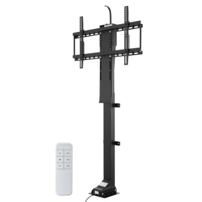 CO-Z Motorized TV Lift for 32″ to 70″ TVs up to 600×400 VESA, Height Adjustable TV Stand and Wall Mount with Remote Control and Memory Setting, Automatic Lift for Home Office