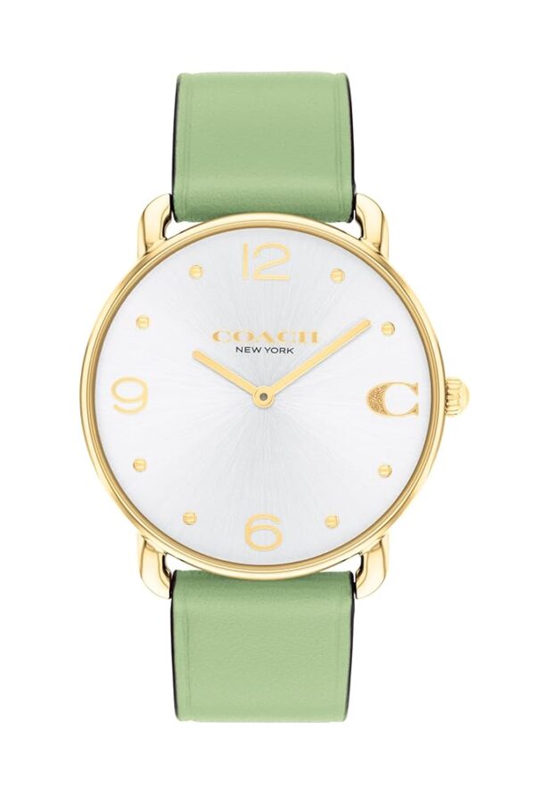 Coach Elliot Women's Watch - 2H Quartz Watch with Genuine Leather - Water Resistant 3 ATM/30 Meters - Trendy Minimalist Design for Everyday Wear - 36mm