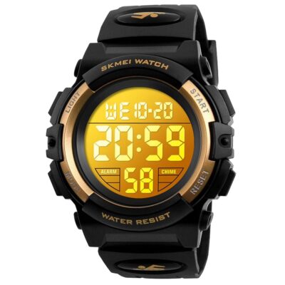 cofuo Kids Digital Sports Watch for Boys Girls, Boy Waterproof Casual Electronic Analog Quartz 7 Colorful Led Watches with Alarm Stopwatch Silicone Band Luminous Wristatches