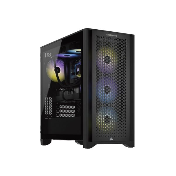 Corsair Vengeance a7400 Series Gaming PC – Liquid Cooled AMD Ryzen 7 9700X CPU – NVIDIA GeForce RTX 4070 Super GPU – 32GB Vengeance RGB DDR5 Memory – 1TB M.2 SSD – Black