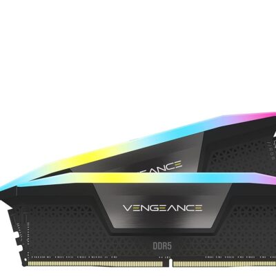 CORSAIR VENGEANCE RGB DDR5 RAM 32GB (2x16GB) 6000MHz CL36 Intel XMP iCUE Compatible Computer Memory – Black (CMH32GX5M2D6000C36)