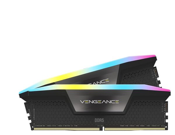 CORSAIR VENGEANCE RGB DDR5 RAM 32GB (2x16GB) 6000MHz CL36 Intel XMP iCUE Compatible Computer Memory - Black (CMH32GX5M2D6000C36)