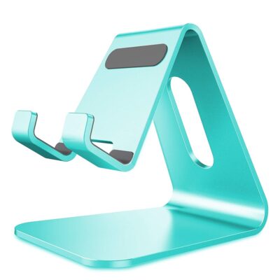 CreaDream Cell Phone Stand, Cradle, Holder,Aluminum Desktop Stand Compatible with Switch, All Smart Phone, iPhone 11 Pro Xs Max Xr X Se 8 7 6 6s Plus SE 5 5s (Mint Green)