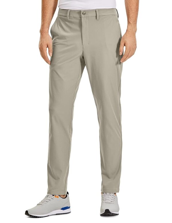 CRZ YOGA Men's All Day Comfy Golf Pants - 30"/32"/34" Quick Dry Lightweight Work Casual Trousers with Pockets