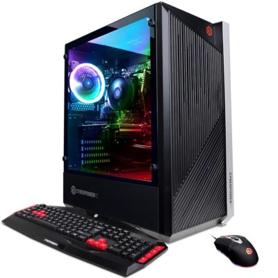 CyberpowerPC Gamer Master Gaming PC, AMD Ryzen 5 3600 3.6GHz, NVIDIA GeForce GTX 1660 6GB, 8GB DDR4, 240GB SSD, 2TB HDD, WiFi Ready & Win 10 Home (GMA8860CPGV2, Black)