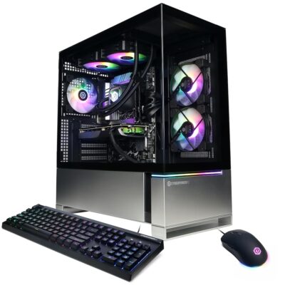 CyberPowerPC Gamer Supreme Liquid Cool Gaming PC, AMD Ryzen 9 9900X 4.4GHz, GeForce RTX 4070 Super 12GB, 32GB DDR5, 2TB PCIe Gen4 SSD, WiFi Ready & Windows 11 Home (SLCAI9700A)