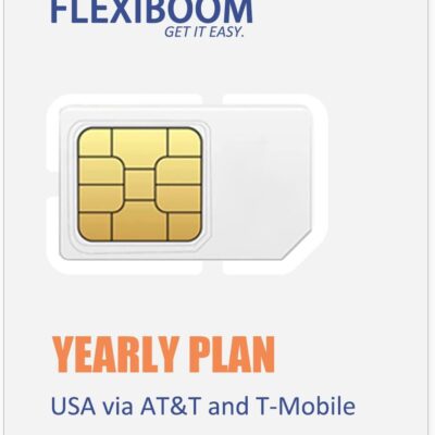 Data ONLY SIM Card (FLEXIBOOM) – Yearly Plans for 4G LTE Cellular Security Camera, USA Compatible with AT&T and T-Mobile Networks, 3-in-1(Standard,Micro,Nano)